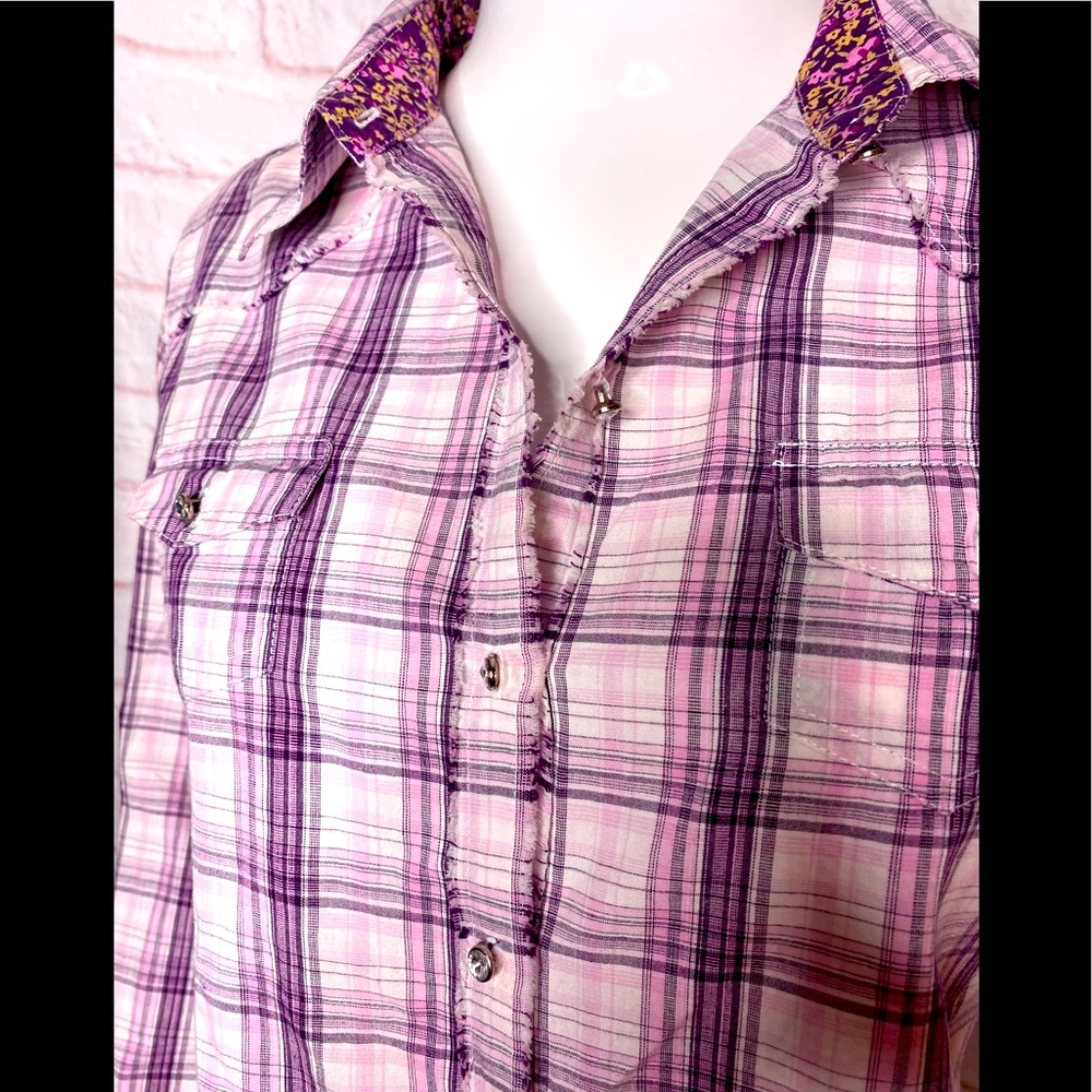 Quizz Vintage wester woman long sleeve shirt size L - Picture 7 of 8